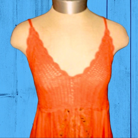 DIVA Collection Dress M EUC Boho Crochet Sparkly Asymmetrical Spring Break - Picture 5 of 16